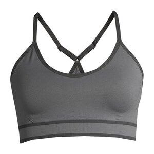 Avia Women's Gray Low Support Seamless Cami Sports Bra, Size XXXL